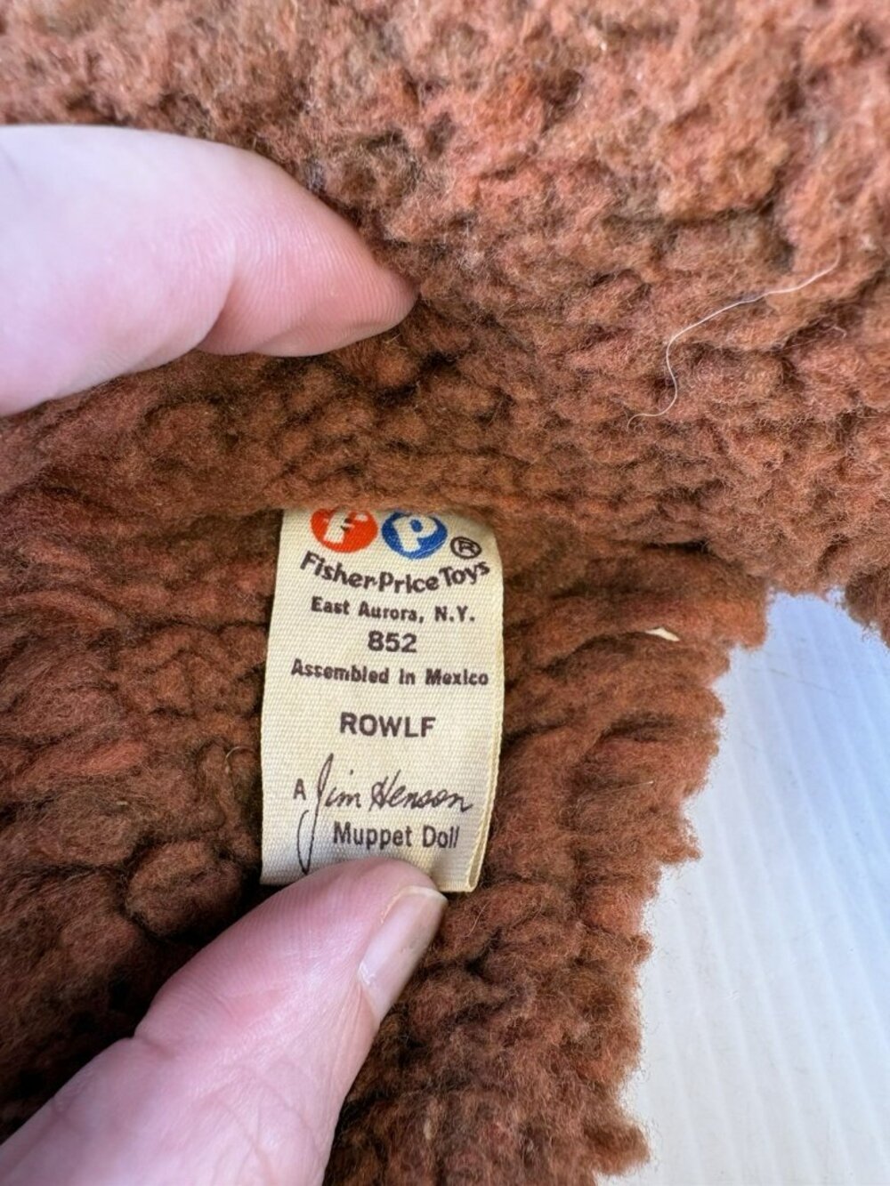 ROWLF The Dog Muppet Puppet 1977 Vintage Fisher Price RARE 17" - Picture 4 of 9
